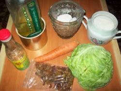 Салат капуста Провансаль морковь уксус и сахар